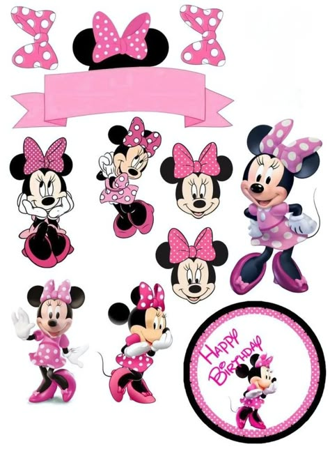 Mini Mouse Topper Printable, Pink Mini Mouse Cake Topper Printable, Pink Minnie Mouse Cake Topper Printable, Mickey Mouse Toppers Free Printable, Minnie Mouse Toppers Free Printable, Cake Stickers Free Printable, Diy Minnie Mouse Cake Topper, Minnie Mouse Cake Topper Free Printable, Mini Mouse Printable