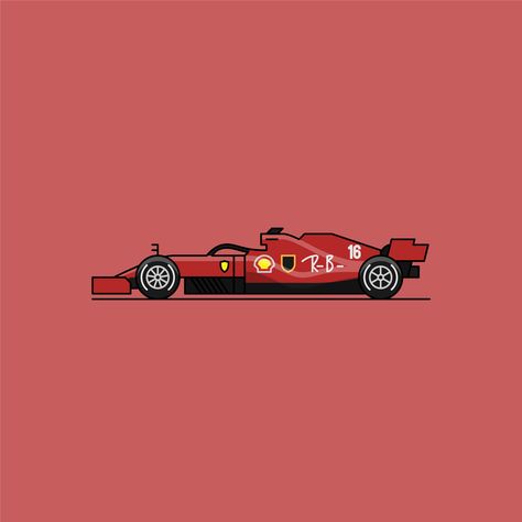 F1 Illustration, Ferrari F1 Car, Ferrari Poster, F1 Art, Door Decs, F1 Car, Formula 1 Car, Ferrari F1, Simple Illustration