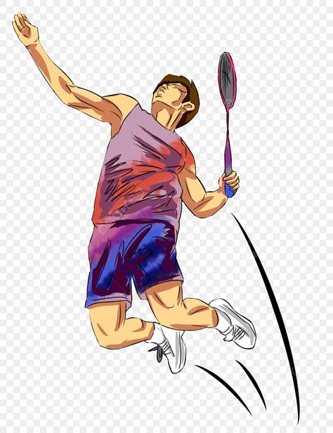 Sports Cartoon Images, Badminton Clipart, Sports Illustrations Art, Black Paper Background, Playing Badminton, Figure Illustration, Sports Illustration, Sports Vector, Sports Clipart