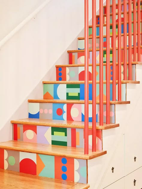 달력 디자인, Colour Consultant, Austin Homes, Stair Risers, Colorful Home, Vintage Textiles, Crazy Quilts, Staircases, Vinyl Designs