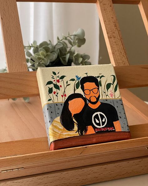 Taking orders for customised paintings🩷 dm to order!💌 Flat face illustrations - available on 3 sizes Prices are inclusive of Free shipping and mini easel Customised paintings, custom painting, handmade painting, handmade gifts, personalised gifts India, small business India, faceless painting, couple artwork, gifts for her, gifts for him #customisedgifts #customisedpaintings #customisedpainting #coupleart #facelessportrait #facelesspainting #handmadegifts #customizedpainting #custompaint... Painting Anniversary Gift, Painting To Gift, Cute Couple Paintings, Paintings For Him, Faceless Painting, Iphone Wallpaper Travel, Face Illustrations, Couples Canvas Painting, Painting Couple