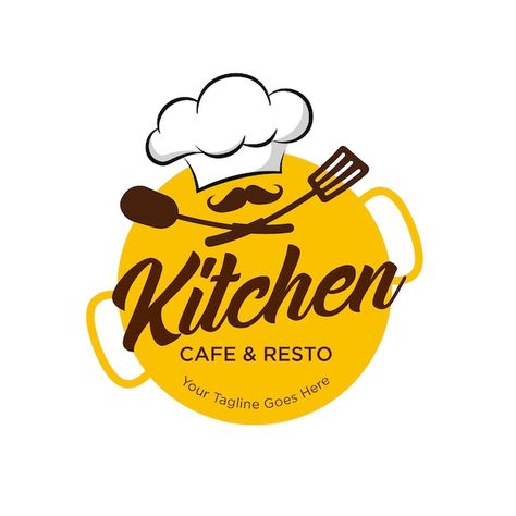 Food Kitchen Logo, Recipe Logo Design, Culinary Logo Design Ideas, Caterers Logo, Kitchen Logo Design Branding, Food Catering Logo, Restaurant Logos Design, Restaurant Logo Design Branding, Logo Food Design