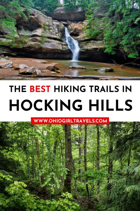 The best hiking trails in Hocking Hills, Ohio for outdoor lovers. Whether you are an outdoor enthusiast or you want to take your dog for a stroll these trails are the best for all levels of experience. Explore amazing gorges, waterfalls, caves, and forests. Visit Hocking Hills State Park, Wayne National Forest, and nature preserves. These hiking trails come with routes, maps, and tips. View some of the most beautiful scenery right here in Hocking Hills, Ohio. Motorcycle Road Trip, Ohio Hiking, Ohv Trails, Ohio Destinations, Ohio State Parks, Hocking Hills Ohio, Most Beautiful Scenery, Hocking Hills State Park, Ohio Travel