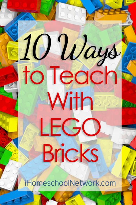 10 Ways to Teach with LEGO Bricks | Homeschool and homework ideas using bricks Lego Learning Activities, Lego Classroom Theme, Lego Classroom, Lego Stem, Lego Robotics, Lego Therapy, Cognitive Thinking, Lego Learning, Lego Math