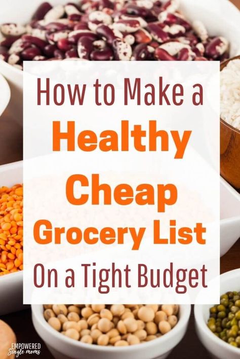 Eat delicious, healthy food even when you are living on a poverty budget. Plan your meals around these 19 foods Cheap Healthy Grocery List, Grocery Healthy, Budget Grocery List, Cheap Grocery List, Cheap Snack, Budget Grocery, Cheap Groceries, Eating On A Budget, Meals On A Budget