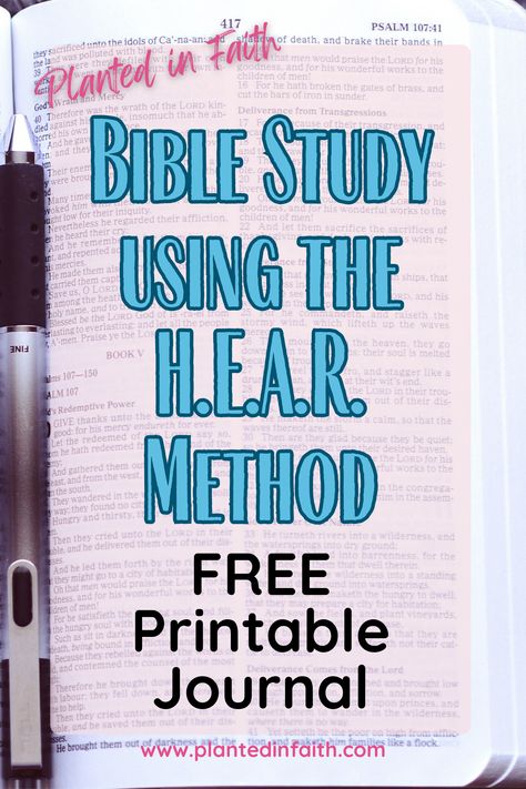 Heart Bible Study Method, Hear Journaling Method, Hear Bible Study Method Printable, Hear Bible Study Method, Hear Method Bible Study, Bible Chapter Study Free Printable, Free Bible Cliff Notes, Bible Study Journal Ideas Notebooks, Bible Study Notebook Ideas