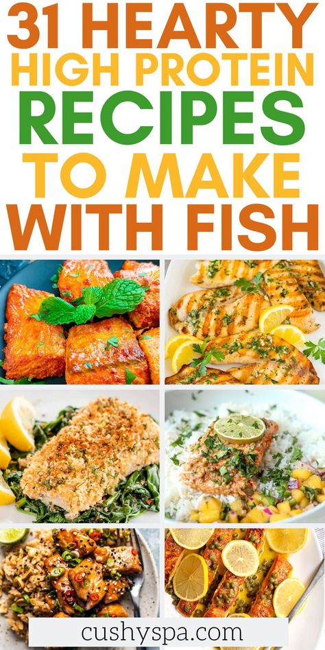 Whether you're a seafood lover or not, prepare to be wowed by our collection of fish recipes for dinner, high protein meals that you'll love cooking. Follow us to explore and relish in this exciting culinary journey for healthy meals at home. Pescatarian Food List, Pesketaryen Meals, Pescatarian Dinner Ideas Healthy, Healthy Fish Recipes Clean Eating, Baked Fish Recipes Healthy, Meal Prep Fish Recipes, Pescatarian Recipes Lunch, Fish Lunch Ideas, High Protein Fish