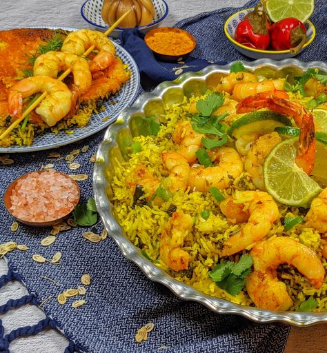 Shrimp Rice, Persian Recipes, Persian Cuisine, Middle Eastern Cuisine, Shrimp And Rice, Persian Gulf, Culinary Travel, Eastern Cuisine, Middle Eastern Food