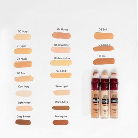 Maybelline Concealer Swatches, Maybelline Concealer Shades, Corrector Maybelline, Maybelline Concealer, Magic Makeup, Concealer Shades, Remove Dark Circles, Medium Skin Tone, Makeup Aesthetic