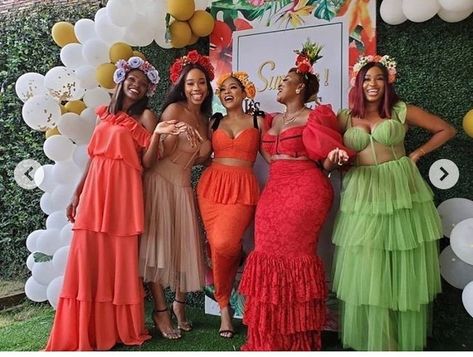 Bride Friends Dress, Tea Party Attire For Black Women, Brunch Picture Ideas, Food Table Backdrop, Kentucky Derby Party Attire, Garden Party Outfit Dresses, Tea Party Dresses For Women, High Tea Outfit, Tea Party Outfit