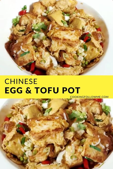 Tofu Egg Recipes, Egg And Tofu Recipes, Egg Tofu Recipes, Tofu And Eggs, Amazing Dinner Recipes, Chinese Soup Recipes, Egg Tofu, Deep Fried Tofu, Chinese Chicken Recipes