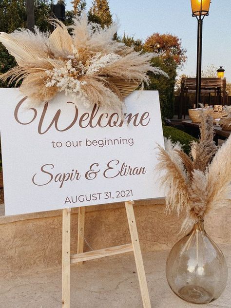 CLICK LINK TO SHOP Pampas Decor, Wedding Pampas, Traditional Wedding Decor, Grass Wedding, Wedding Entrance, Brown Wedding, בר מצווה, Boho Theme, Boho Chic Wedding