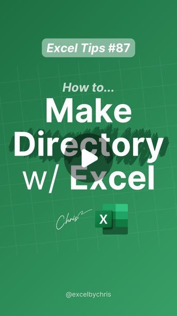 Chris | The Excel Guru on Instagram: "This Excel Hack will blow your mind 🤯  In this tutorial you'll learn how to make directory with Excel using .bat file!  #excel #exceltricks #exceltips #spreadsheets #sheets #corporate #workhacks #accounting #finance" Excel Hacks, Excel Tutorials, Blow Your Mind, Hacking Computer, Microsoft Excel, Accounting, Finance, Mindfulness