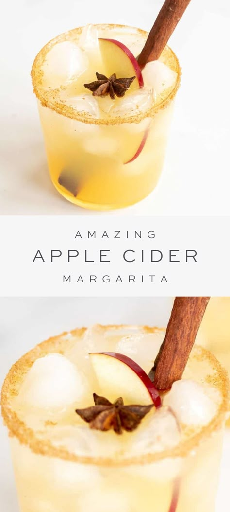 Fall Drinks Apple Cider, Apple Cider Margarita Recipe Pitcher, Easy Fall Alcoholic Drinks For A Party, Fall Alcohol Drink, Apple Cider Tequila Cocktail, Apple Tequila Cocktail, Fall Alcoholic Drinks Tequila, Easy Apple Cider Cocktail, Best Fall Alcoholic Drinks