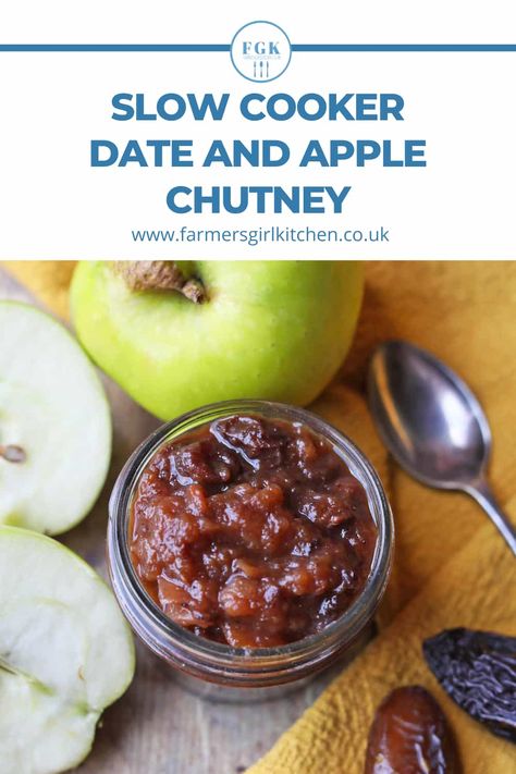 Slow Cooker Apple Chutney Recipe, Instant Pot Chutney Recipes, Apple Walnut Chutney Recipe, Apple Chutney Recipe Canning, Date Chutney Recipes, Slow Cooker Chutney Recipes, Allotment Signs, Easy Apple Chutney Recipe, Pear Chutney Recipe