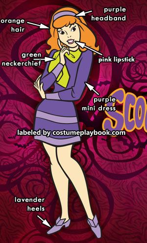 Costume Guide - Daphne is the pretty, fashionable member of Mystery Inc who's all about the color purple! Couples can dress up as Daphne and Fred Dephane Scooby Doo Costume, Fred And Daphne Costume Halloween, Daphne And Fred Costume Couple, Purple Dress Costume, Fred And Daphne Costume, Scooby Doo Diy Costume, Daphne Halloween, Daphne Halloween Costume, Velma Halloween Costume