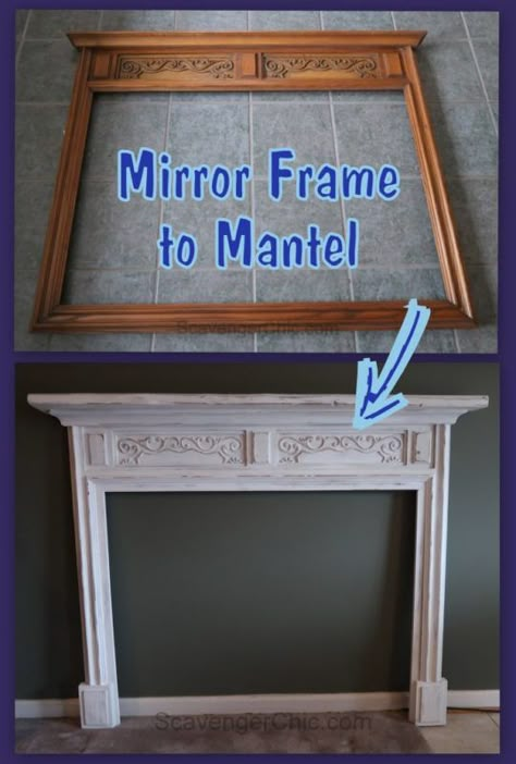 14 Gorgeous DIY Faux Fireplaces for Any Budget Faux Mantle, Faux Fireplaces, Diy Fireplace Mantel, Faux Fireplace Mantels, Fireplace Diy, Fake Fireplace, Faux Fireplace Diy, Mantel Mirrors, Faux Fireplace