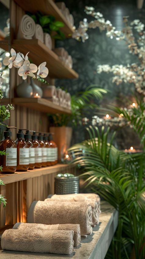 Green Therapy Room, Massage Salon Interior, Head Spa Salon Design, Holistic Beauty Salon, Massage Spa Aesthetic, Nordic Spa Aesthetic, Head Spa Aesthetic, Spa Massage Room Design, Head Spa Salon