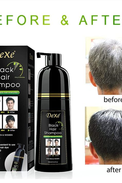 Instant black hair dye: this product is easy and convenient to use, you can dye hair at home, just need to put on gloves, and use it the same as normal shampoo, wait only 10-20 minutes, you will receive the hair colour you want. Shampoo Video, Hair Dye Bottles, Dye Hair At Home, Safe Hair Dye, Black Hair Shampoo, Herbal Essence, Shampoo For Men, Hair Dye Shampoo, Mens Shampoo