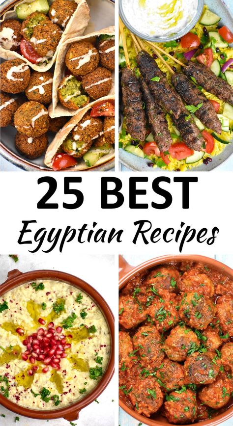 Discover the delicious flavors of Egyptian cuisine with these recipes! From ful medames to kofta kebab, get ready to indulge in a culinary adventure. Northern African Recipes, Arabic Vegetable Recipes, Easy Arabic Dinner Recipes, Best Recipes Around The World, Egyptian Couscous Recipes, Egyptian Vegan Recipes, Arabic Cuisine Recipes, Healthy Egyptian Recipes, Recipes From Egypt