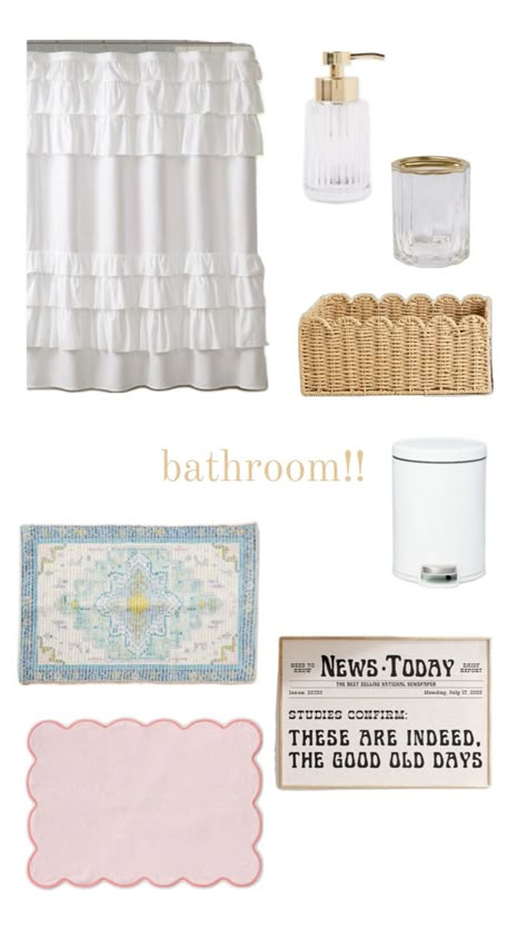 #bathroomdecor #dorm #aesthetic College Apartment Bathroom, College Dorm Bathroom, Sorority Room, College Bathroom, Dorm Aesthetic, Dorm Bathroom, College House, Dorm Room Designs, Dorm Inspiration