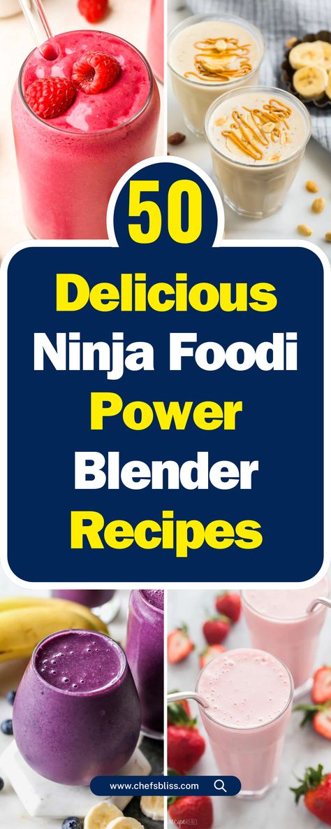 50+ Ninja Foodi Power Blender Recipes for Quick & Easy Meals! Ninja Power Blender Recipes, Ninja Nutri Pro Blender Recipes, Ninja Foodi Power Blender Recipes, Ninja Blast Smoothie Recipes, Ninja Professional Plus Blender Recipes, Ninja Fit Blender Recipes, Ninja Portable Blender Recipes, Ninja Blast Portable Blender Recipes, Instant Pot Ace Blender Recipes