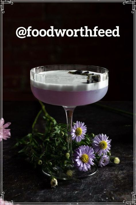 We used purple flowers to compliment the lovely hues of this drink recipe. Paired with a dark background and side lighting, this drink really pops. Don't you think? Check out our blog for this Lavender Empress gin sour cocktail recipe and more food and beverage photography inspiration! Goddess Ceremony, Lavender Cocktails, Lavender Gin, Empress Gin, Empress 1908 Gin, Lavender Cocktail, Floral Drink, Side Lighting, Craft Cocktail Recipe