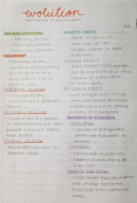 evolution: adaptations to the environment Class 12 Biology Notes Evolution, Evolution Notes Class 12, Evolution Notes Biology, Living Environment Notes, Human Biology Notes, Evolution Concept Map, How To Learn Chemistry, Evolution Notes, Ecology Notes