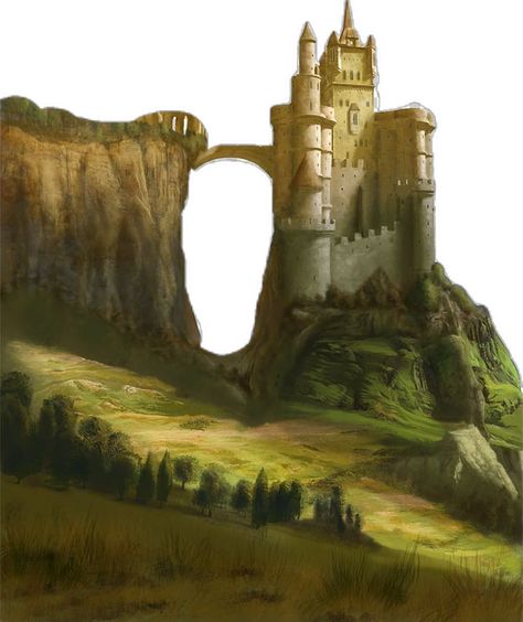 Cliff Illustration, Illustration Castle, Cliff Castle, Building Cartoon, Gothic Style Architecture, Castle Cartoon, Mountain Cliff, Castle Illustration, Castle Drawing