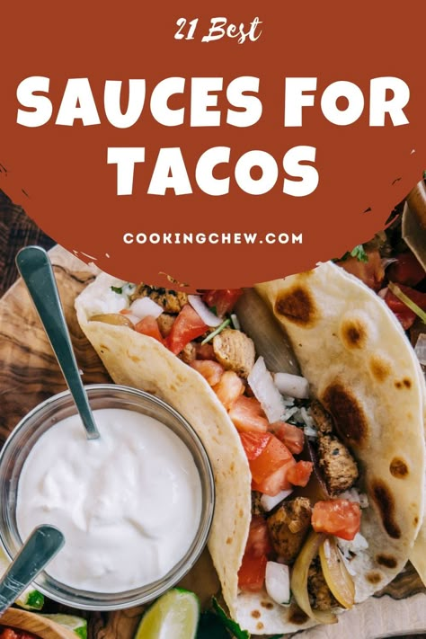 Street Taco Dipping Sauce, Sauces For Street Tacos, Sauce For Pork Carnitas Tacos, Street Tacos Sauce Recipe, Best Taco Sauce, Taco Sauce Aoli, Sauces For Chicken Tacos, Sauce For Brisket Tacos, Carne Asada Taco Sauce