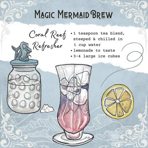 Tea With A Sea Witch, Tea With A Witch, Coastal Tea Party, Witchy Drinks, Water Of Whimsy, Witch Tea, Witch Brew, Coffee Magic, Kitchen Witch Recipes