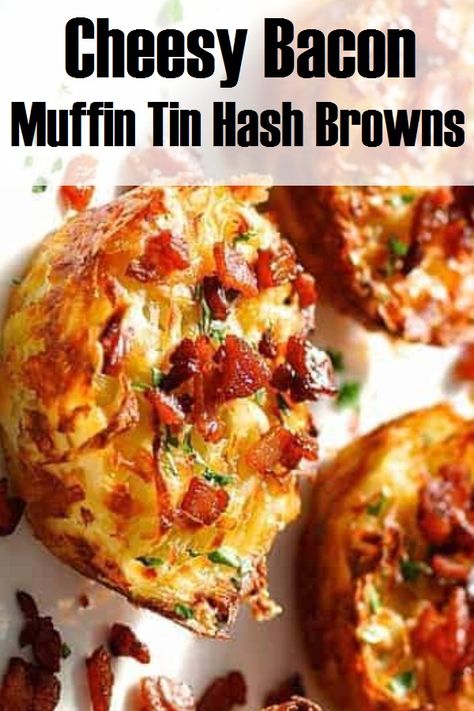 Hash Brown Muffins, Savory Breakfast Muffins, Hash Brown Cups, Bacon Muffins, Breakfast Muffin, Thanksgiving Breakfast, School Morning, Hashbrown Recipes, Savory Muffins