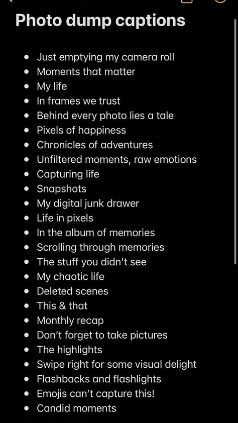 How to make your photo dump stand out from the crowd with 25+ creative #Its_Been_A_While_Caption_Instagram #Captions_For_Comeback #Don’t_Know_Who_Needs_To_Hear_This #How_To_Add_Highlights_To_Instagram Thoughts On Instagram, Captions For Month Dump, Don’t Know Who Needs To Hear This, Monthly Photo Dump Ideas, For Keeps Caption, Event Captions Instagram, Monthly Recap Captions, Monthly Photo Dump Captions, Recap Captions Instagram