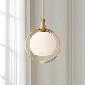 Possini Euro Carlyn 8 3/4" Wide Gold and Glass Orb Mini Pendant Light Daisy Kitchen, Lighting Interior Design, Gold Pendant Lighting, Pendant Light Styles, Glass Orb, Bathroom Pendant, Bathroom Pendant Lighting, Contemporary Chandelier, Mini Pendant Lights