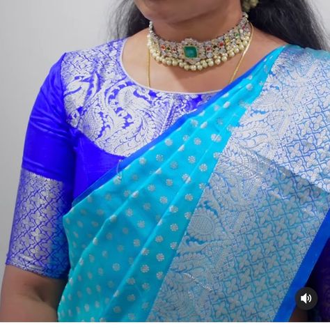 Broder Saree Blouse Design, Fancy Saree Blouse Designs Latest Simple, Trending Pattu Blouse Designs, Pattu Saree Boat Neck Blouse Designs, Boat Neck Pattu Blouse Designs, Pattu Saree Blouse Designs Simple Latest Boat Neck, Pattu Blouse Stitching Designs, Border Sleeves Blouse Design, Boat Neck Models For Blouses