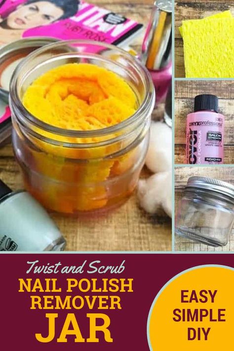 This Nail Polish Remover is an easy DIY. Just make this Twist & Scrub version to have on-hand to remove all your polish. Saving Money Inspiration, Diy Nail Polish Remover, Remove Nail Polish, Nail Polish Remover Pads, Nail Polish Removers, Diy Nail Polish, Nail Remover, Nail Care Routine, Jar Diy