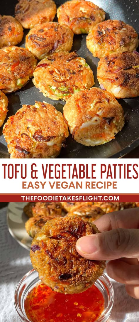 Tofu and Vegetable Patties Tofu Ideas Healthy, Tofu Loaf Recipes, Non Asian Tofu Recipes, Vegan Noom Recipes, Vegan Tofu Broccoli Recipes, Easy Fast Vegan Recipes, Tofu Recipes Indian Style, Vegan Tofu Recipes Dinners, Chickpea And Tofu Recipes