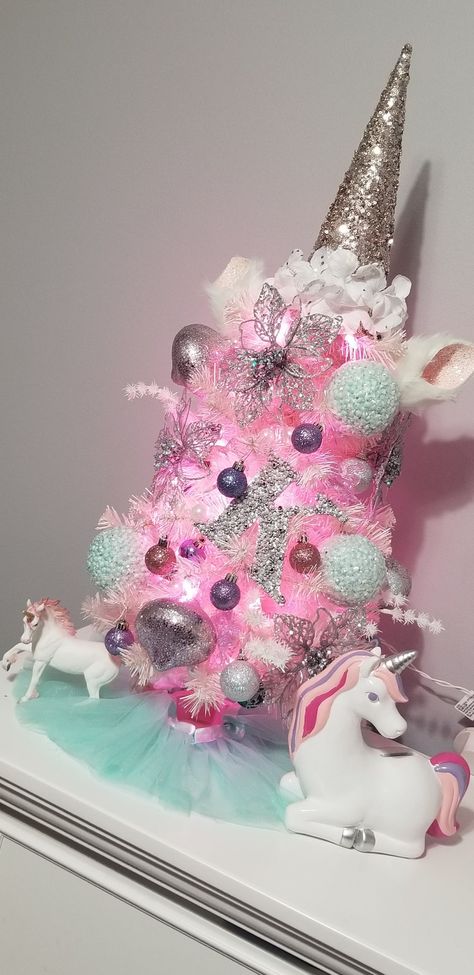 Because who wouldn't want a unicorn tree?! Unicorn Tree, A Unicorn, Crown Jewelry, Trees, Crown, Christmas, Instagram