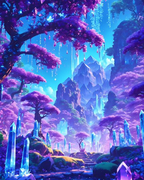 Mr.storytllr->Precious jungle ----------------💎------------------------- Fantasy Landmarks, Fairytale Locations, Fey Realm, Dnd Landscape, Fantasy Jungle, Magical Mountain, Jungle Aesthetic, Reality Creation, Fantasy Locations