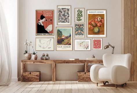 Frame Wall Layout, California Apartment, Apartment 2023, Eclectic Wall Decor, Frame Layout, Print Gallery Wall, Wall Office, Eclectic Gallery Wall, Maximalist Wall Art