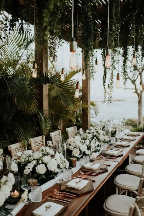 Wedding Dinner Table Setting, Guatemala Wedding, Los Cabos Wedding, Beach Wedding Reception, Tropical Beach Wedding, Costa Rica Wedding, Dream Wedding Decorations, Wedding View, Cabo Wedding