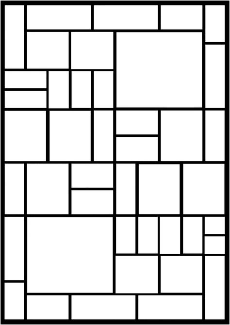 Coloring inspired by the geometric works of the painter Piet Mondrian - JustColor.net : Free adult printable coloring pages Pop Art Coloring Pages Free Printable, Piet Mondrian For Kids, Mondrian Art For Kids, Mondrian Pattern, Mondrian Kids, Mondrian Art Projects, Piet Mondrian Artwork, Piet Mondrian Art, Piet Mondrian Painting