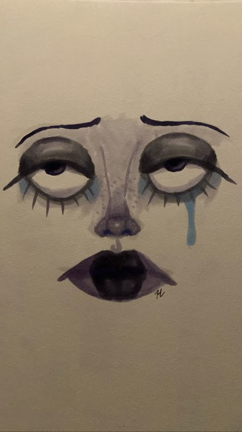 Tim Burton Face Shape, Corpse Bride Watercolor Painting, Tim Burton Makeup Corpse Bride, How To Draw A Tim Burton Character, Drawing Ideas Tim Burton, Tim Burton Style Sketches, Drawing Tim Burton Style, Tim Burton Face Drawing, Tim Burton Eyes Drawing