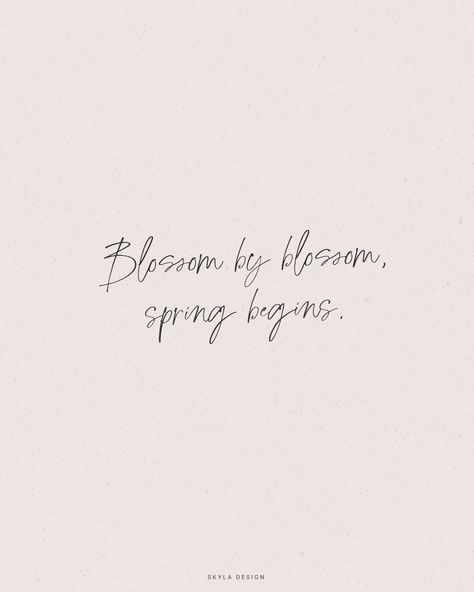 Quotes For Spring, Blossom Quotes, Spring Quote, Spring Begins, Quotes Flowers, Journal Pictures, Community Quotes, Spring Poem, Details Quotes