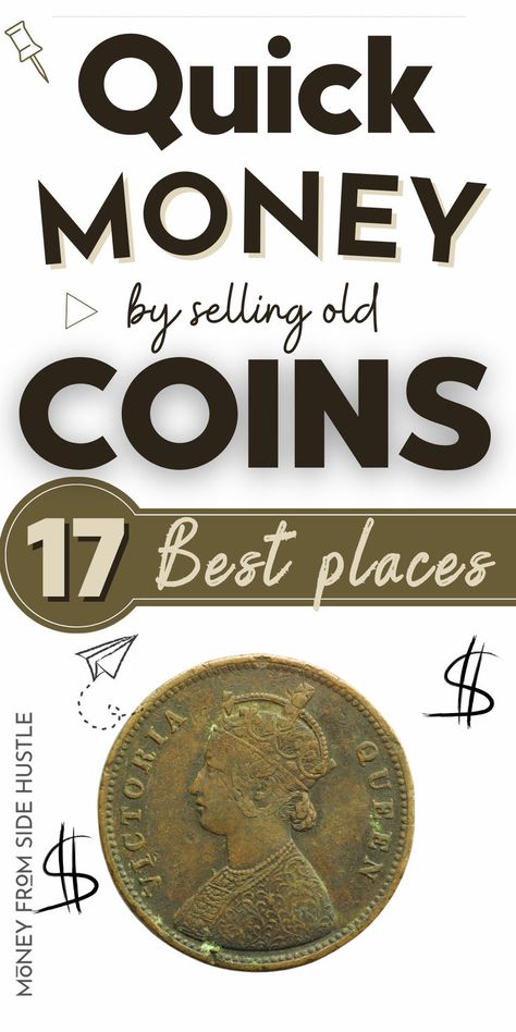 An engaging image featuring old coin or rare pennies, with a symbolizing the opportunity to sell old coins and discover their value. Old Coins Craft, Old Coins Price, Coin Crafts, Sell Old Coins, Old Coins Value, Rare Pennies, Penny Values, Coin Dealers, Coin Auctions