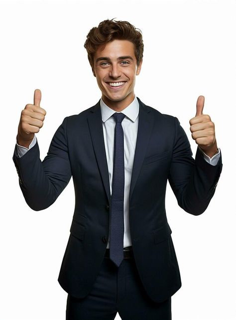 Ai Generative photo happy businessman shows thumbs up sign in suit isolated on white Happy Businessman, Thumbs Up Sign, Man Png, Business Portrait Photography, Business Portrait, Wedding People, Cityscape Photos, Logo Banners, Heart With Arrow