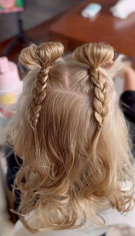 Hairstyles For 6 Year Girl, Summer Hairstyles For Kids, Toddler Hair Styles, Easy Toddler Hairstyles, Cute Toddler Hairstyles, Easy Little Girl Hairstyles, Girly Hairstyles, Dunner Wordend Haar