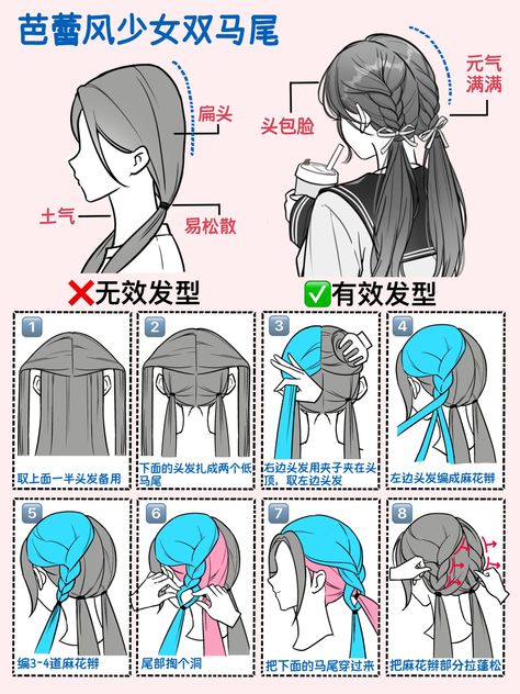 #wig #hairstyle Hairstyles Protective, Cool Hair Designs, Hair Style Korea, Kawaii Hairstyles, Hair Tutorials Easy, Hair Tutorials For Medium Hair, Men Hair, Japanese Hairstyle, Hair Braiding