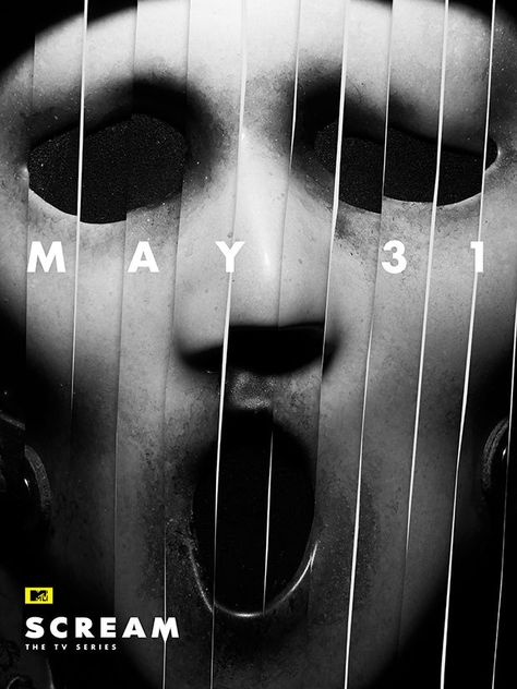 Scream Season 2 Scream Show, Scream Tv Show, Scream Mtv, Scream Tv Series, Mtv Scream, Carlson Young, Brandon James, Alternative Posters, Series Posters