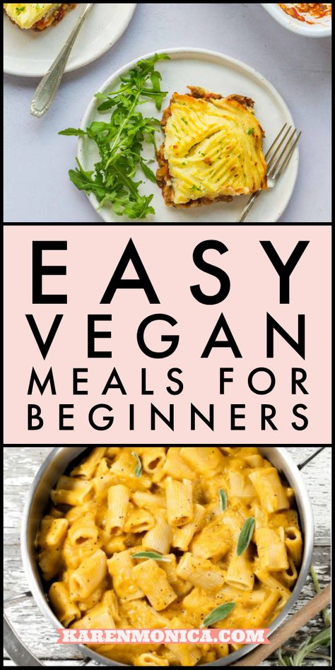 Easy Filling Vegan Meals, Easy To Make Vegan Meals, Vegan Meals For Two, 10 Ingredients Or Less Recipes Vegan, Very Easy Vegan Recipes, Quick And Easy Wfpb Recipes, Vegan For Beginners Meals, Few Ingredient Vegan Meals, Beginner Vegan Meals